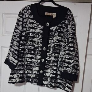 Black and White Patterned Jacket